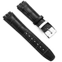 Laikrodžio dirželis Swatch 17mm 19mm natūralios odos laikrodžio apyrankė aukštos kokybės apyrankė vyrams moterims vandeniui atspari minkšta apyrankės priedai 19mm juoda