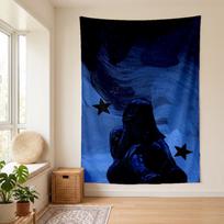 Billie Eilish (14) Sieninė gobelenas Stilingas sienos kabinamas elementas miegamajam, svetainei, bendrabučiui Graži dovana šeimai ir draugams 130cmx150cm