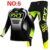 NAUJAS 2025 FXJ geltonas enduro motocross aprangos komplektas mx džersis kelnės žalia motociklo apranga mtb carracing kostiumas Off Road įranga XXL - 38