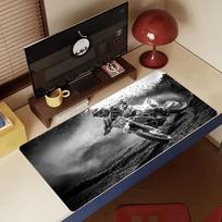 Large Desk Mat Motocross Rider Ink Splash Gaming Non Slip Rubber Lock Edge Extended Keyboard Computer Laptop Office Desktop Game 800x300x2mm