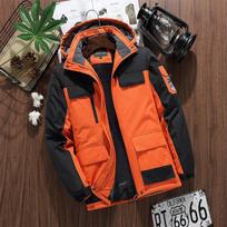 Vyriška lauko vėjui nepralaidi ir vandeniui atspari striukė su gobtuvu – storo aksomo, didelio dydžio, atspari šiltai ir šalčiui XL black