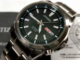 CITIZEN Attesa Watch Titanium Day Date Dial Black Watch Eco-Drive Radio-Controlled ATD53-2981 black