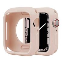 Soft Silicone Case For Apple Watch Series 8/7/6/5/4/3/SE 42mm 38mm 40 44mm Rubber TPU Shell Smartwatch Cover iWatch 9 45mm 41mm 7 Pink sand 42MM 44MM China