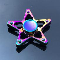 Rainbow Fidget Metal Spinner Colorful Finger Spinners High Speed Hand Spinners Fidget Toys For Stress Anxiety Relief For Adults black