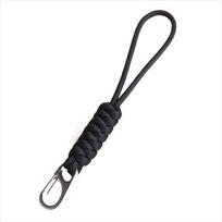 Snake Knot Paracord Keychain Anti-lost Chain Braided Woven Keychain  Camping Rescue black