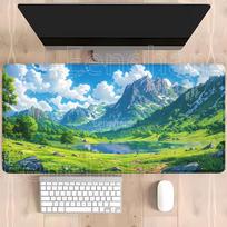Scenery Xxl Mousepad Rubber Large Mouse Pad Gaming Nonslip Office Computer Laptop Pad Pc Keyboard Hd Printing Esports Desk Mat 800x300x2mm blue