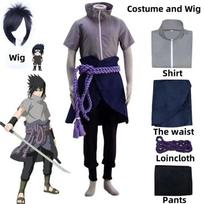 Anime Uchiha Sasuke Cosplay apranga Helovino kostiumas Šventės Vaidmenų žaidimo uniforma Komiksų drabužių apranga XXL&Naruto gray