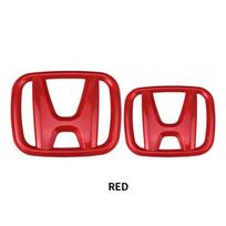 For Honda Civic Accord 8th 9th 9.5th 10th 2 pcs Car Front Grille Trunk Emblem KFTIY45 generation Rear Trunk Badge Logo auto front rear Civic 06-15(8 9 9.5)