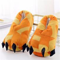 Gyvūnų Kigurumi Šlepetės Vaikams Suaugusiesiems Pižamos Batai Animaciniai filmukai Vienaragis Dinozauras Žiema Šilti Nagai Avalynė 40 beige