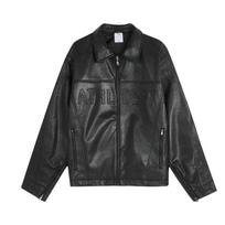 PUMA Leather Jackets Unisex Black-01 Lapel Moderate L black