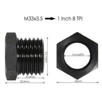 1  X 8TPI M33 X3.5mm M18 -2.5mm Chuck Insert Wood Turning Woodworking Tool Accessories Lathe Headstock Spindle Adapter Thread Tire Chucks 1 M33x3.5 to 1inx8TPI
