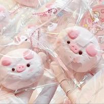 Little Piggy Taba Squishy Cute Little Pig Head Silicone Mushy Squeeze Mochi Toy Stress Relief Gift Hand Relaxation white