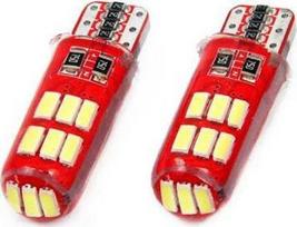 Automobilio lemputė AMiO Canbus 01443, led, balta sp./raudona sp., 12 V