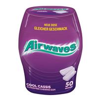 Wrigley Airwaves Be Cukraus Kramtomoji Guma Cool Cassis 50 vnt. pakuotė blue