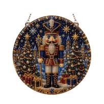Garden Holiday Ornaments Christmas Faux Pearl Art Hanging Ornament Kit, Acrylic Glowing Decor Decorations for Tree Window, DIY Festive Pendant C