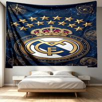 Real Madrid Football Print Tapestry - Portable Wall Decor Cloth, for Home, Dorm, Travel, Bedroom, Living Room - Ideal Birthday Housewarming Gift 130cmx150cm