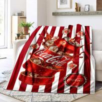 Christmas gift Halloween themed cola beverage Coca Cola blanket soft home furnishing nap decoration four seasons warm Sherpa blanket U5 130cm x 150cm