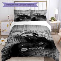 Lamin Yamal Customize With Your Name Bedding Set Breathable Duvet Cover With Pillowcases Decorative Bed Linen For Bedroom Home Decoration Birthday Gif 135cmx200cm white