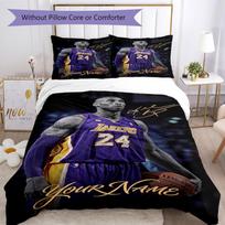 Kobe Customize With Your Name Bedding Set Breathable Duvet Cover With Pillowcases Decorative Bed Linen For Bedroom Home Decoration Birthday Gift 140cmx200cm