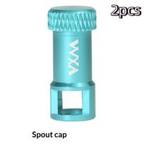 Bicycle Presta Valve Cap 2-In-1 Tool Aluminum Alloy Valve Core Remover For Road Mountain Bike Dustproof Cycling Parts mėlyna