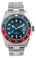 HYAKUICHI 101 Model 14 Mechanical Automatic 20 ATM Water Indigo x Red Watch, Winding, GMT, Resistant, gray