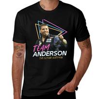 Gary Anderson Darts Pdc 2022 Ian White Gary Anderso Darts Team Marškinėliai Didelis Dydis Trumpomis Rankovėmis Laisvalaikio Viršutinė Dalis XL black
