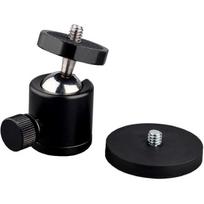ULIBERMAGNET 24lb Magnetic Camera Mount with Mini Ball Head, Super Strong Rubber Coated Neodymium Magnet, 1/4''-20 Male Thread Stud for Security 1.69INCH Magnetic Camera black