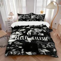 1Pc Billie Eilish Collage Bedding Set Quilt Cover Pillowcase Home Christmas Xmas Halloween Gift 1 Duvet Cover 2 Pillowcase M924457 210cmx210cm