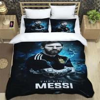 Ronaldo, Messi, Mbappe, Neymar Pattern Quilt Cover With Pillowcases Microfiber Digital Printed Bedding Set Twin Full Queen King EU Single 135x200cm