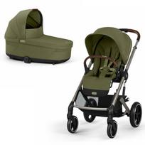 Cybex Balios S Lux universalus vežimėlis 2in1 - Moss Green (Silver Frame)