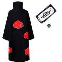 Bilibili Anime Akatsuki Deidara Cosplay Kostiumas Uchiha Itachi Raudonojo Debesies Apsiaustas Chalatas Apsiaustas Galvos Juosta Rekvizitas Helovino Drabužiai Kids 135 (XXS) red