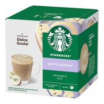 Starbucks Dolce Gusto White Mocha Capsule Coffee 12-Pack (6 Cups) beige