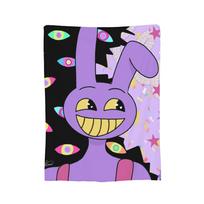 Hot Anime The Amazing Digital Circus Series Role Creative Cute Blanket Flannel Print Warm Soft Home Bedroom Blanket Supplies 100x150cm purple