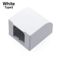 Elektros kištuko dangtelis Sieninio lizdo vandeniui atsparus dėžutės apsaugos lizdas Jungiklio apsauginis dangtelis White Type2