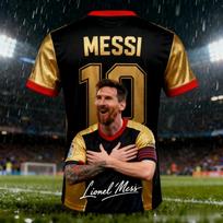 Messi #10 AI Design Men's Football Jersey Summer Adult T-Shirt Outdoor Daily Sport Shirt Quick-Dry Breathable Top M