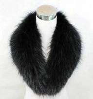 Tikro meškėno kailio šalikai moterims 100% grynas natūralus meškėno kailio apykaklė Šilti žiemos šalikai Raudonos lapės kailio apykaklė M8 Long 75cm juoda