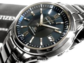 CITIZEN Attesa Watch Dark Blue Dial Titanium Watch Eco-Drive Radio-Controlled ATD53-2642 Men's black