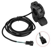 300X Throttle for Electric Bicycle Scooter Thumb Accelerator 24V 36V 48V 72V Right/Left Hand Universal Accessory Throttles 2 SM Plug black