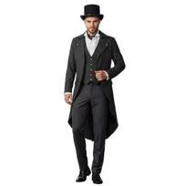 Steampunk Gothic Medieval Tailcoat: Ren Faire Magician Vampire Windbreaker black