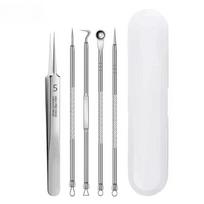 4-11Pcs Ingrown Hair Tweezers Acne Blackhead Removal Needles Black Dots Cleaner Deep Cleansing Pore Cleaner Face Skin Care Tools 3 5pcs-A