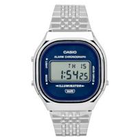 Casio Digital Stainless Steel Quartz A140WE-2A Unisex Watch mėlyna