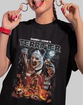 Terrifier Art the Clown Halloween Poster Horror Movie T-Shirt M white