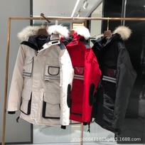 Didelis žąsų pūkų paltas Kanada Snow Mantra Snow Mantra Parka Vyriški ir moteriški paltai L white