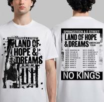 Women's Cotton Crew Neck Bruce Springsteen & The E Street Band Tour 2026 T-shirt M white