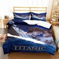 Titanic Ship Ocean Bedding Set 3D Printing Children Duvet Cover Pillowcase Boys Girls Bedroom Double Queen King Quilt Bed Set 100x135cm