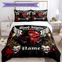 3Pcs Custom Name Warhammer 40K Bedding Set Duvet Cover Closure Includes 1Duvet Cover 2Pillowcases Soft And Comfortable For All Seasons 180cmx210cm