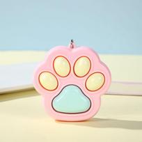 Button Cat Paw Clicker Fidget Keychain Office Travel Decompression Anxiety And Stress Relief Gifts For Kids Boys Girls Adults white