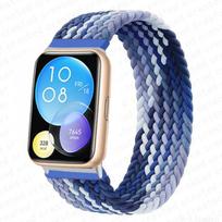 Nylon Band for Huawei Watch Fit 2 Strap smartwatch Accessories Elastic braided solo loop bracelet Correa Huawei Watch fit2 band huawei watch fit 2&XXS blue