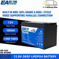 Easun Power Lifepo4 Baterija 300Ah 100A 12V 24V 100% Naudojimo Klasė A Eve/Great Power Elementai Saulės Baterija Be PVM