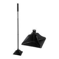 Steel Hand Tamper for Dirt Firming and Soil Compaction with 8''/10'' Square Head and 48'' Detachable Handle small black